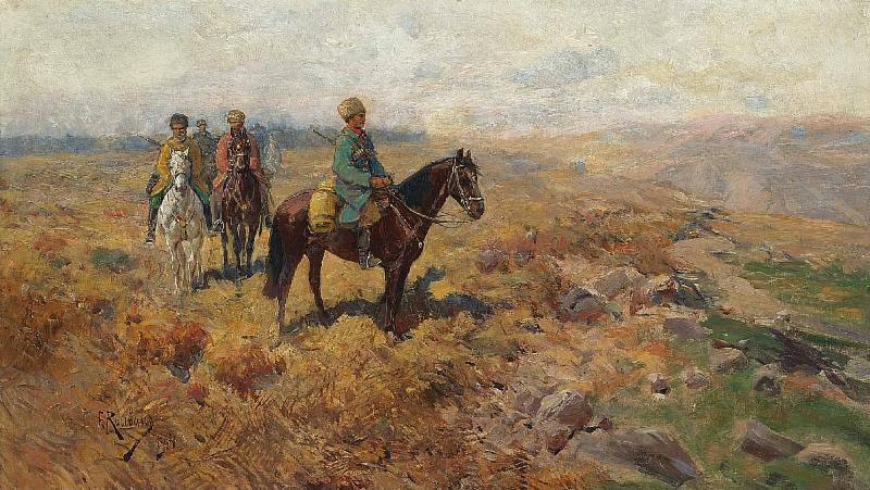 Franz Roubaud Horsemen in the hills